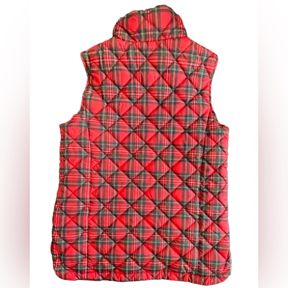 Lands' End Women's Quilted  Puffer Vest Plaid, Full Zip, Pockets, Size XS - Picture 3 of 10